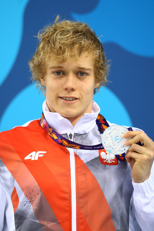 Paweł Sendyk (srebrny medal) - pływanie, 50 m st. motylkowym