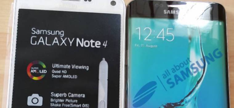 Samsung Galaxy S6 Edge Plus na zdjęciach obok Galaxy Note 4