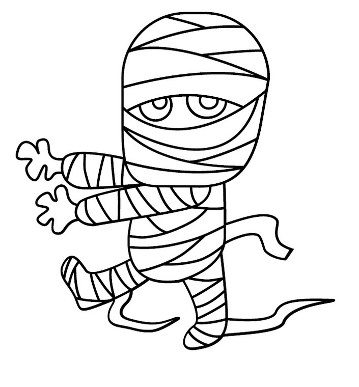 mumia kolorowanka halloween