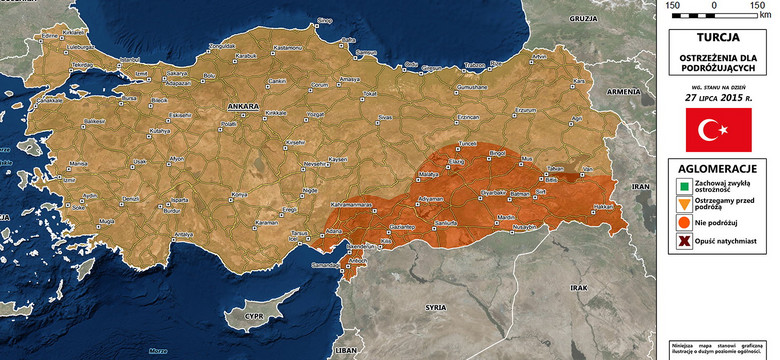MSZ ostrzega przed wyjazdami do południowo-wschodniej Turcji