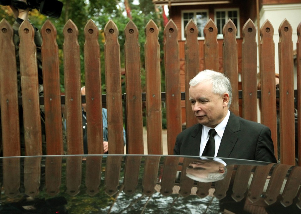 Jarosław Kaczyński w Józefowie koło Warszawy