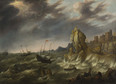 Abraham Willaerts, "Statki u skalistego wybrzeża podczas sztormu" (1644)