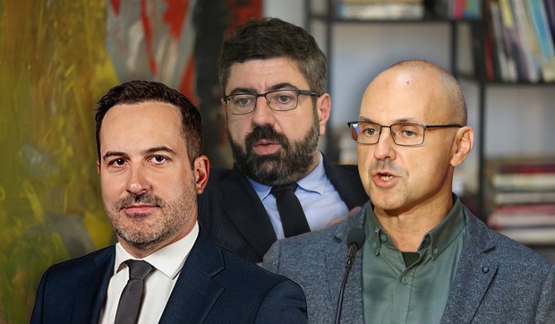 Marko Vujačić, Radomir Lazović i Rastislav Dinić