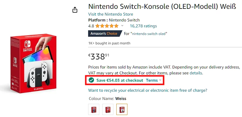 Promocja na konsolę Nintendo Switch OLED