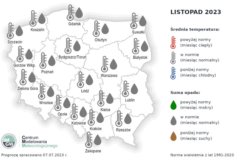 Listopad przyniesie pogodę w granicach normy