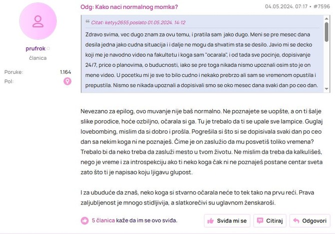 Savet jedne članice Ana foruma