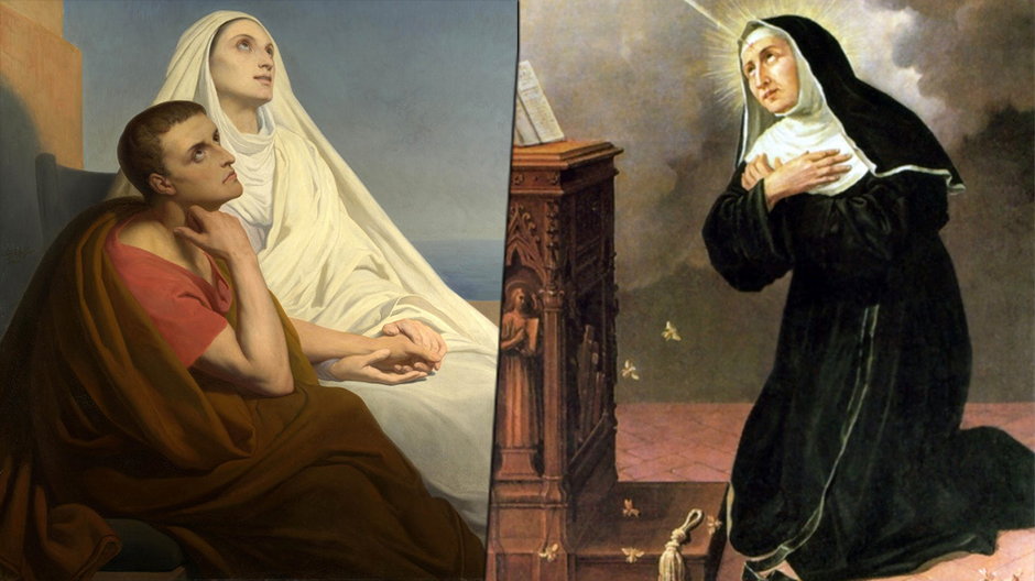 Św. Augustyn i św. Monika – obraz autorstwa Ary Scheffer, 1846 r. / Św. Rita (Ökumenisches Heiligenlexikon)