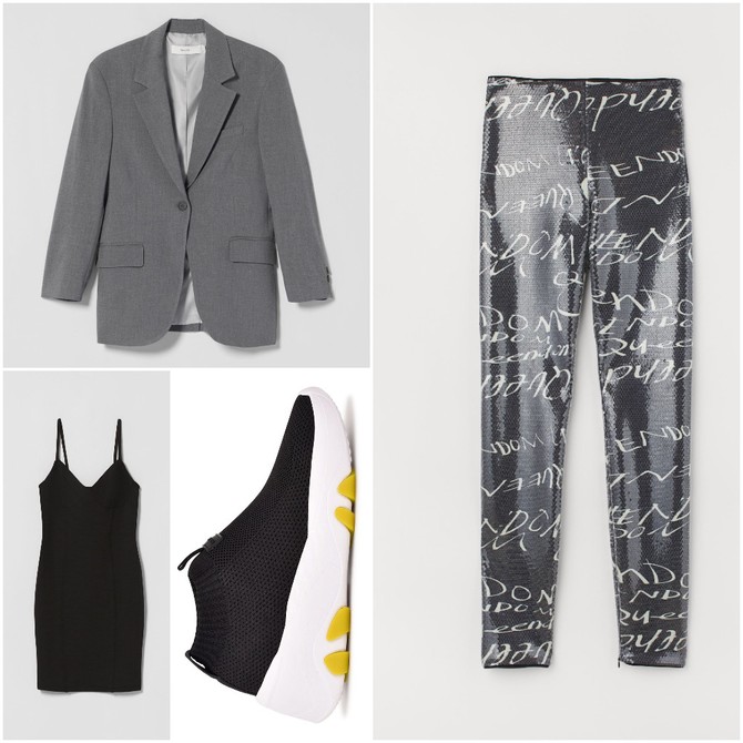 Helanke „H&M Studio kolekcija“, haljina i sako „Bershka, patike „Nine West“