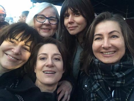 Kazimiera Szczuka, Maja Ostaszewska, Malgorzata Szumowska na Strajku Kobiet