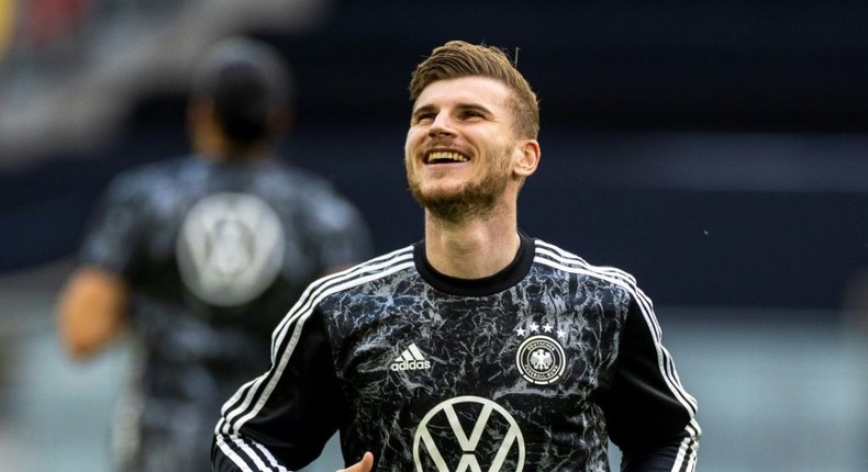 Timo Werner says competition is 'brutal' for places in Germany's starting line-up against France on Tuesday at Euro 2020 Creator: Odd ANDERSEN