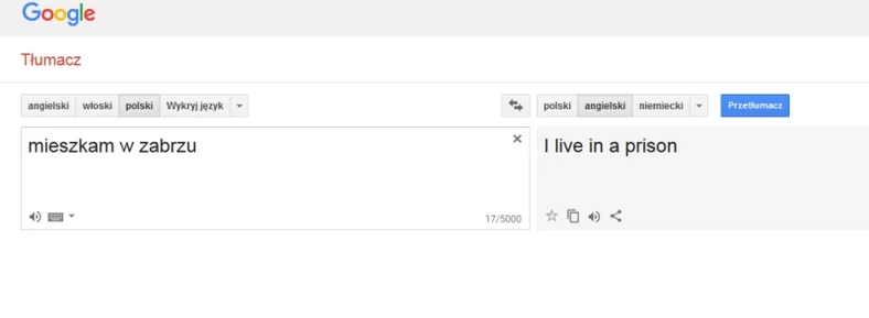 Tłumacz Google znowu się nie popisał. Jedno z polskich miast to... więzienie