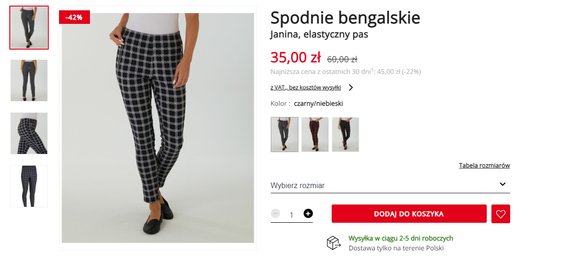 KIK spodnie bengalskie