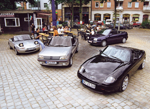 Fiat Barchetta, Mazda MX-5, Peugeot 205, VW Golf - Cabrio na początek