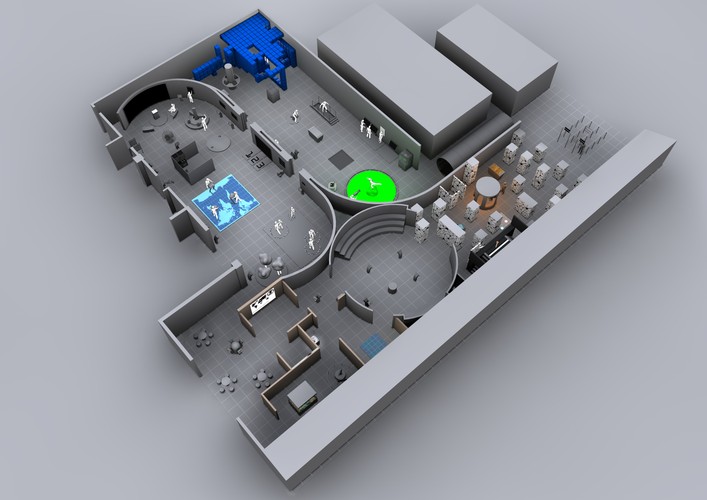 Schemat pomieszczeń wystawy 'Galeria dla młodzieży'