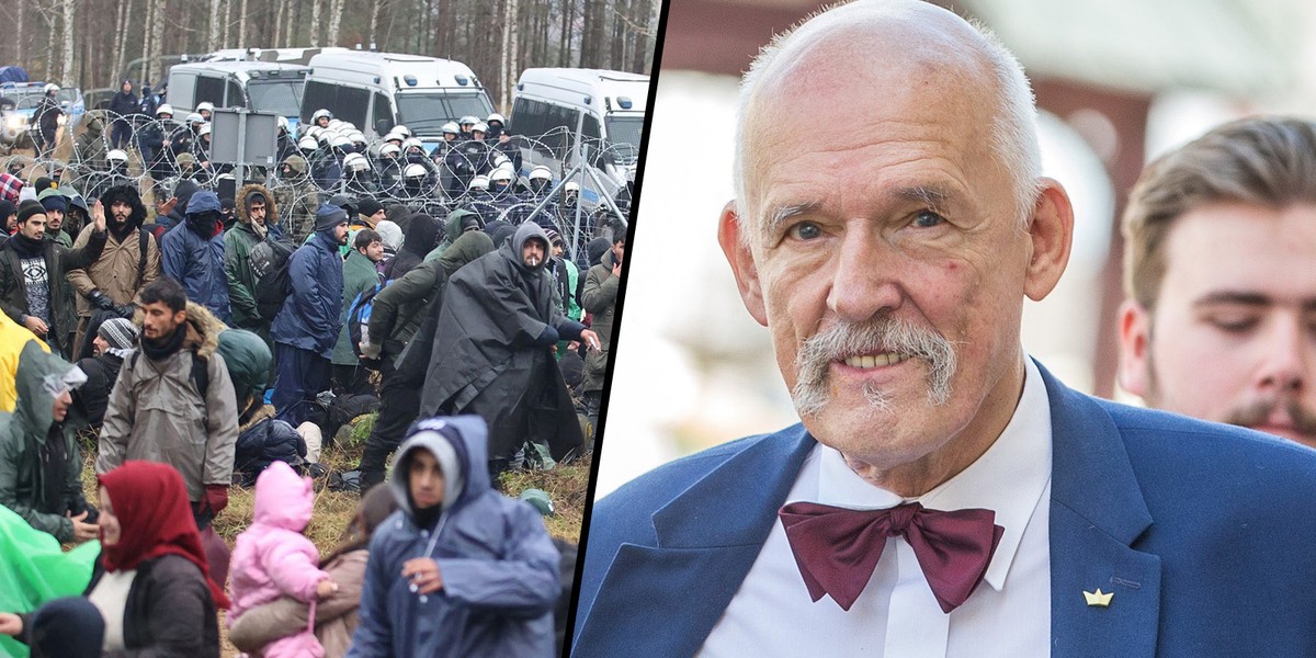 Janusz Korwin-Mikke krzyczał o sytuacji na granicy: Zobaczycie 8 listopada!