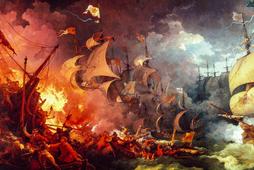 „Klęska hiszpańskiej Armady, 8 sierpnia 1588, Philip James de Loutherbourg, 1796 r.