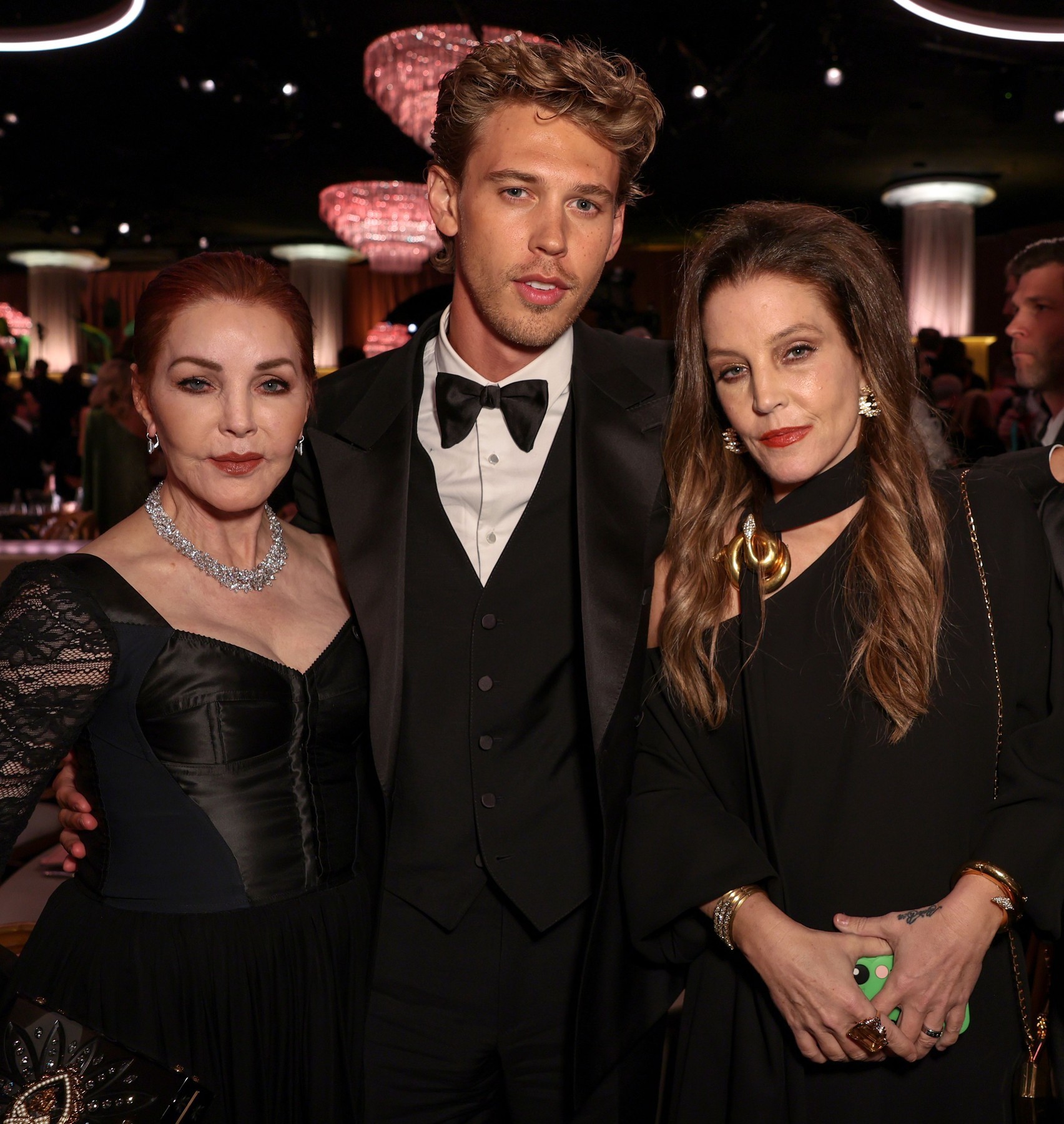 Lisa Marie Presley na prestížnom odovzdávaním Golden Globes. 