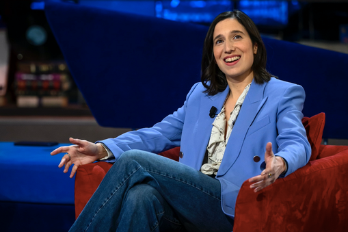 Elly Schlein w programie „Oggi è un altro giorno w TV RAI, Rzym, 21 lutego 2023 r.