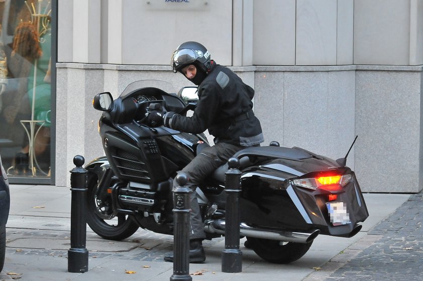 Hubert Urbański na motocyklu