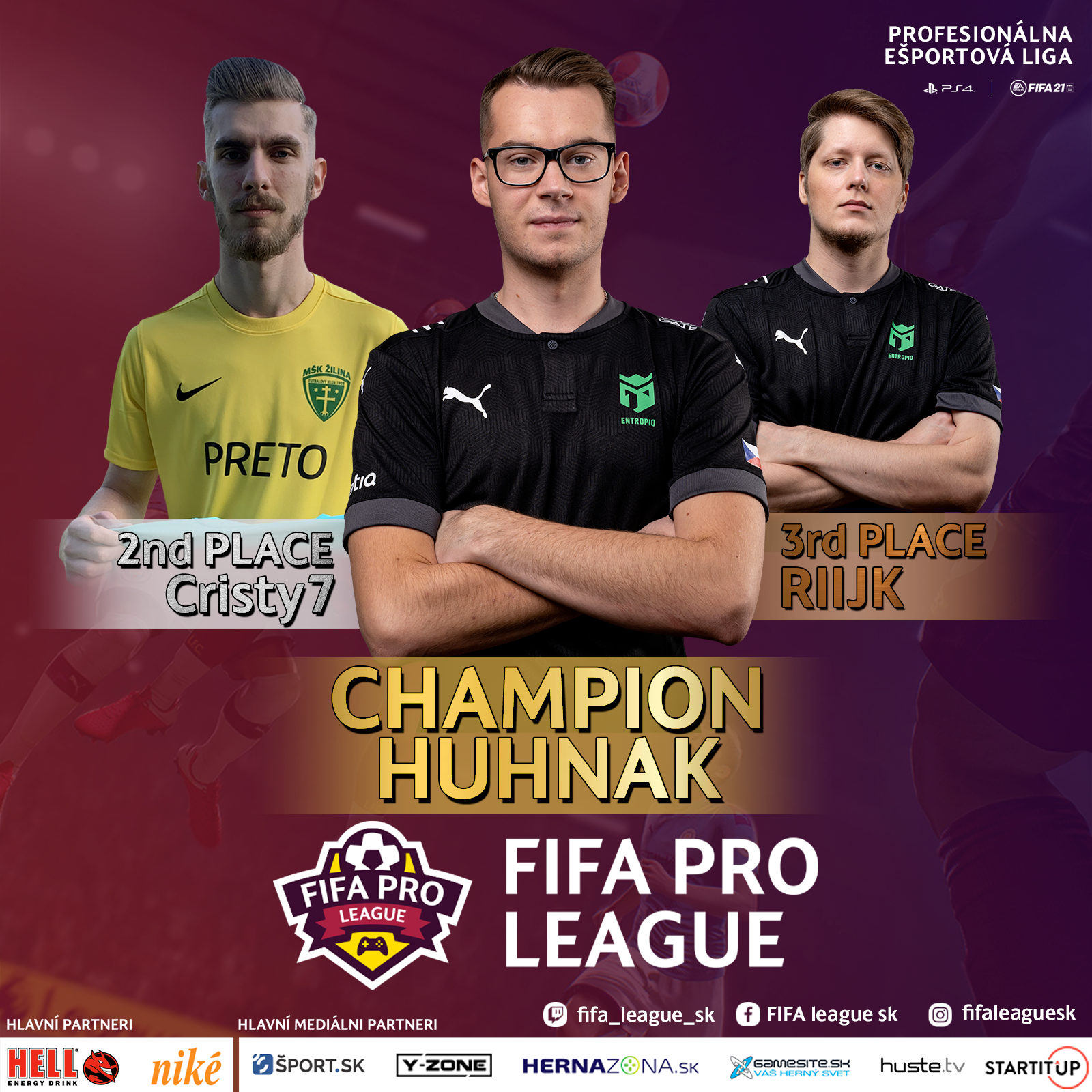 Takto vyzerá stupeň víťazov FIFA Pro League.