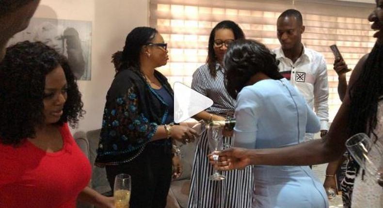 Nana Aba Anamoah parties at home with Charlotte Osei, Sandra Ankobiah and others