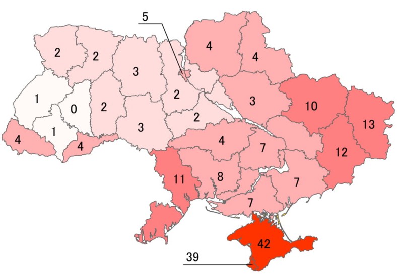 Procent głosów na nie w referendum z 1 grudnia 1991 r.