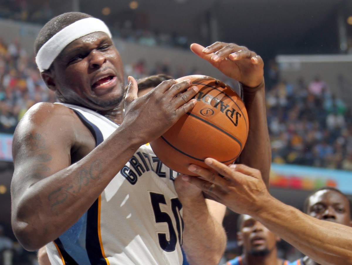 Zach Randolph podczas meczu Memphis Grizzlies - Oklahoma City Thunder w 2014 r.