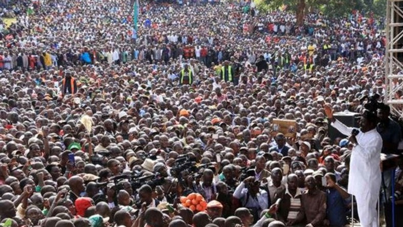 Image result for political rally raila uhuru park