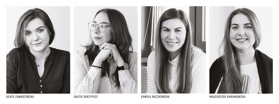 Od lewej: Agata Zawadzińska, Julita Skrzypiec, Kamila Raczkowska, Małgorzata Baranowska