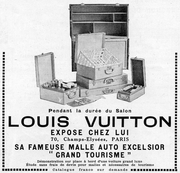 Reklama bagażu podróżnego LV z 1923 r.