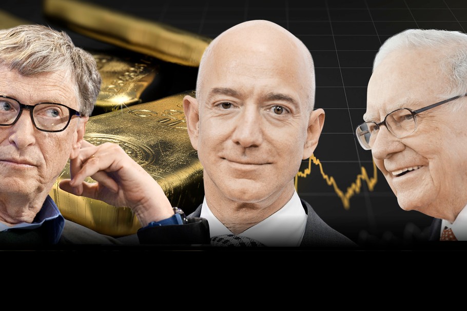 Bill Gates, Jeff Bezos i Warren Buffet - trzech najbogatszych ludzi świata