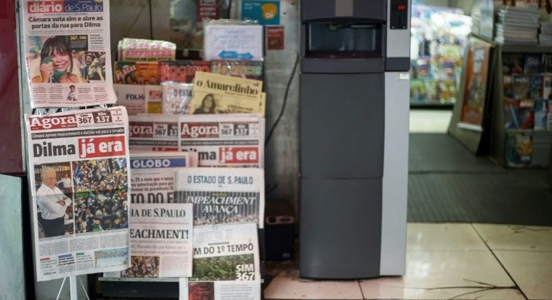 Folha de Sao Paulo and Globo, the country's two biggest dailies, were forced to halt publication online and in print of reports giving details of the attempted extortion last year by a man convicted of hacking Marcela Temer's cellphone