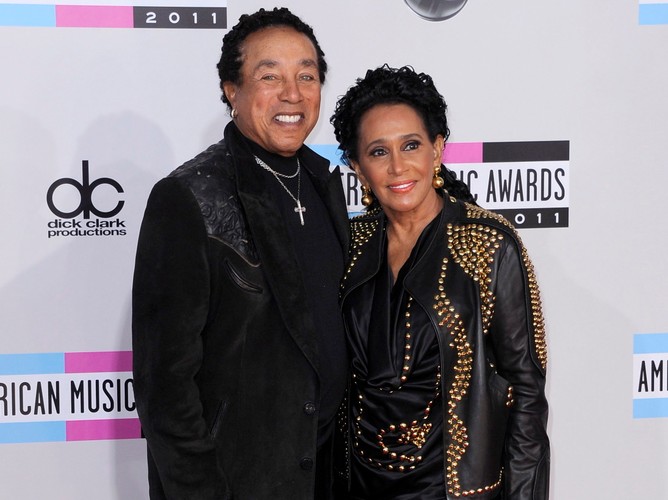Smokey Robinson z żoną Frances Gladney