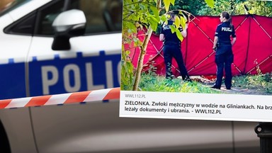 Zwłoki mężczyzny w stawie w Zielonce. Dokumenty i ubrania na brzegu