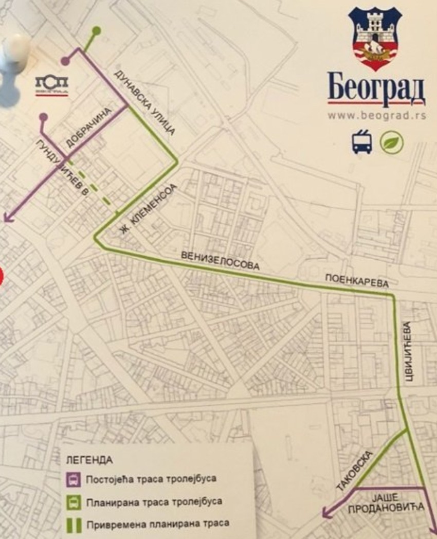 Trasa koja će biti delimično izmenjena