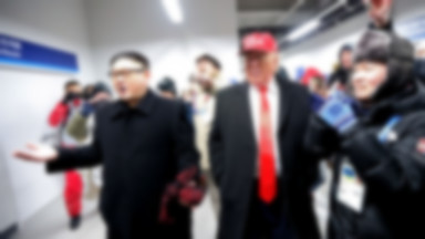 Sobowtóry Kim Dzong Una i Donalda Trumpa zrobiły furorę w Pjongczangu