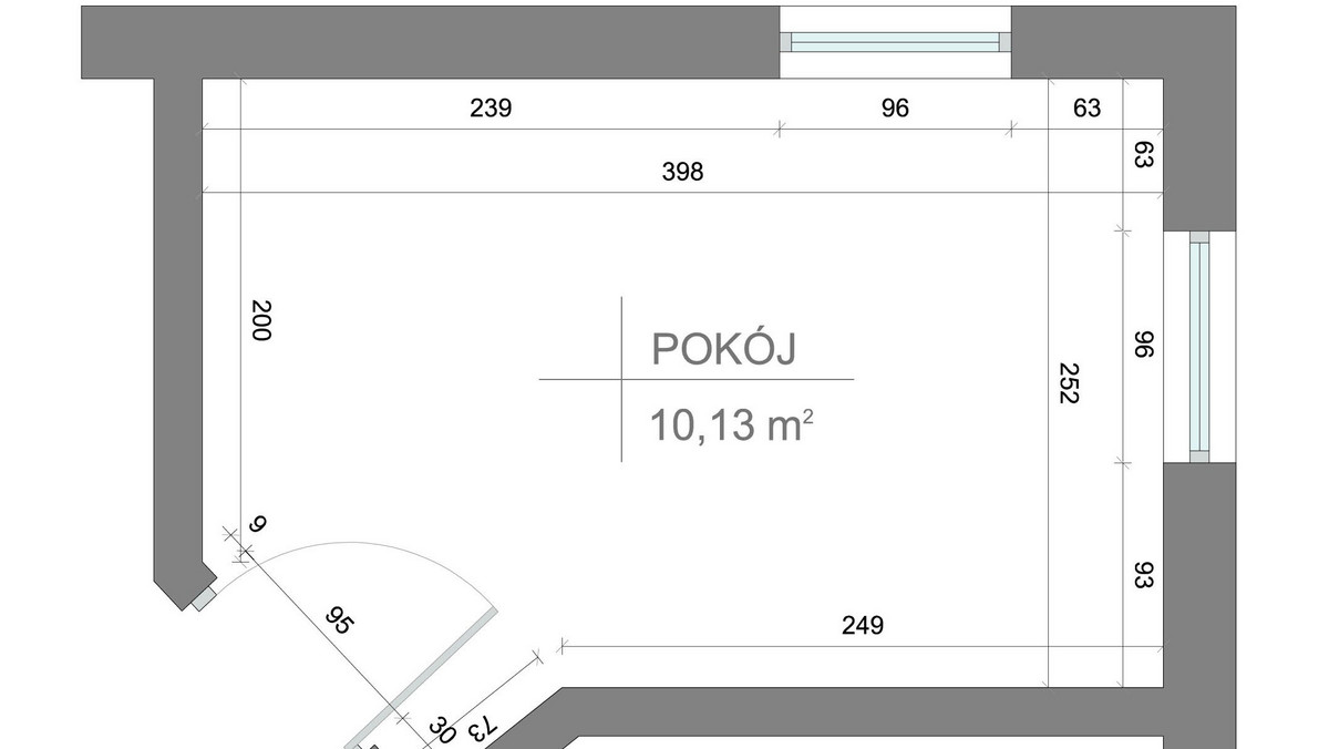 Czy mogą Państwo pomóc mi w urządzeniu wspólnego pokoju dla moich pociech? Mam dwie córki: 9 i 4 lata. W załączeniu przesyłam plik z wymiarami pokoju. Byłabym wdzięczna za szybką odpowiedź, gdyż jak najszybciej chciałabym kupić meble dla córeczek. W pokoju musi znaleźć się miejsce na łóżko piętrowe szer. 88 cm i długości 196 cm. Dla uzupełnienia informacji: obydwa okna w pokoju są oknami balkonowymi. Dziękuję i liczę na szybką odpowiedź. Pozdrawiam serdecznie, Joanna.