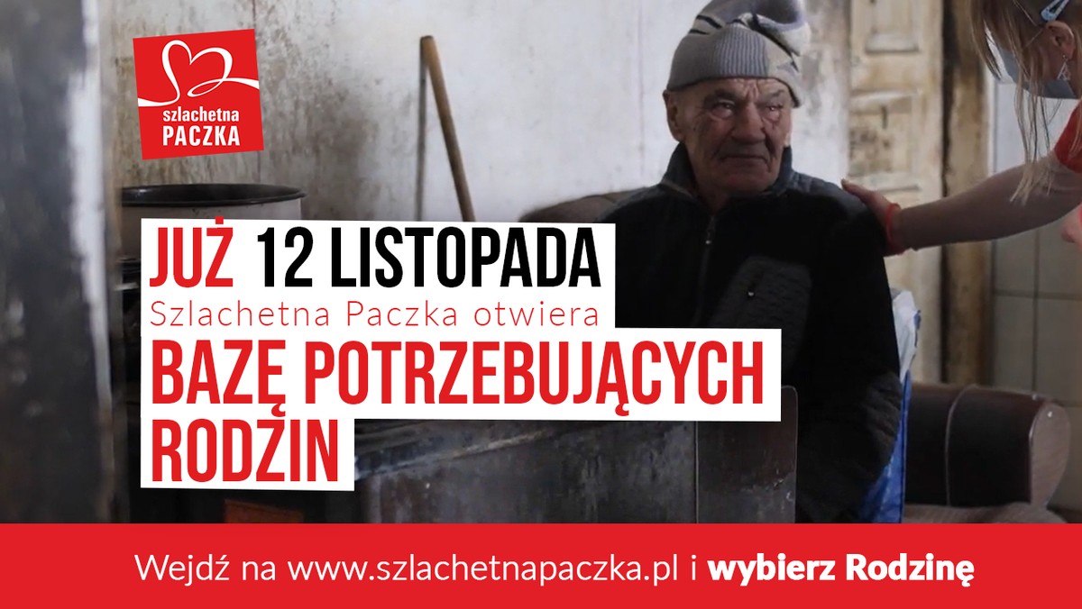 Już w sobotę 12 listopada o godzinie 8:00 nastąpi Otwarcie Bazy Rodzin Szlachetnej Paczki. Od tej chwili, przez cztery tygodnie, każdy może wejść na stronę i wybrać rodzinę, którą chce wesprzeć. Pomoc dopasowaną do potrzeb jednej rodziny, można przygotować wspólnie ze współpracownikami, znajomymi lub własną rodziną. W zespole łatwiej skompletować Paczkę i podzielić się z tymi, którzy mają w życiu trudniej. To przedświąteczna tradycja wielu Polaków.