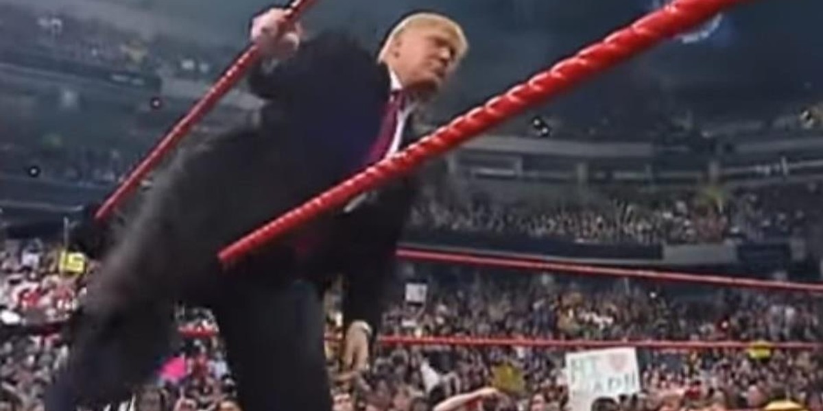 Donald Trump wrestlerem? Tak pajacował w ringu WWE!