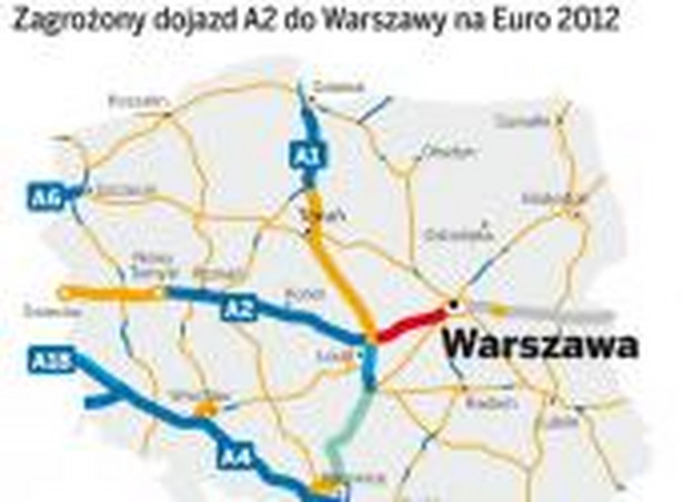 Zagrożony dojazd A2 do warszawy na Euro 2012