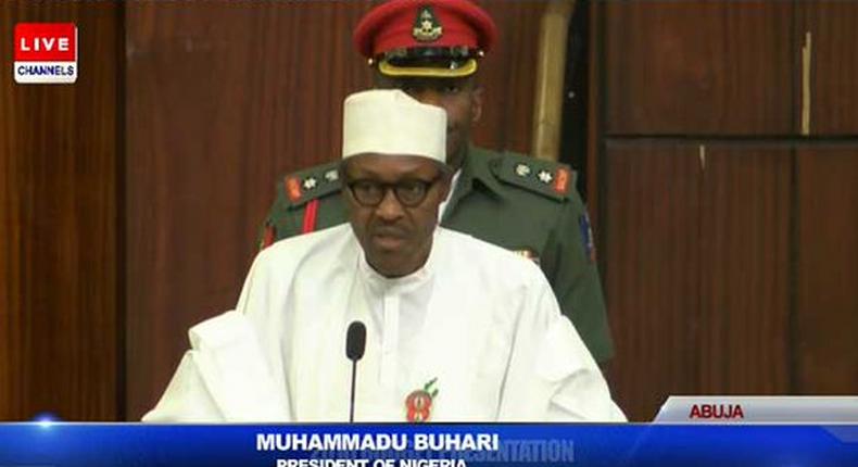 President Muhammadu Buhari presents 2016 budget to National Assembly on December 22, 2015