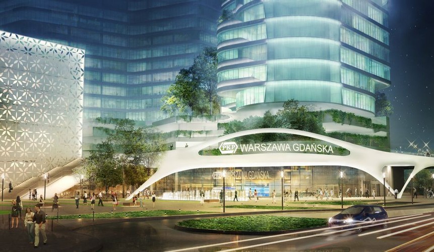 Projekt przebudowy Dworca Gdańskiego autorstwa Ghelamco