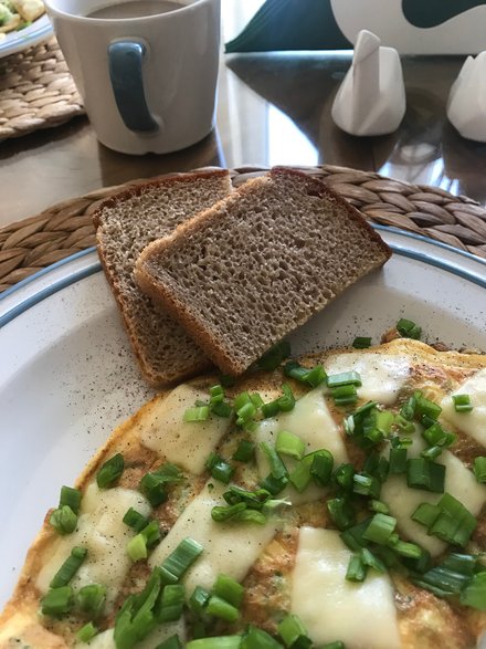 Moja wersja omletu, który wcześniej dostałam w ramach cateringu