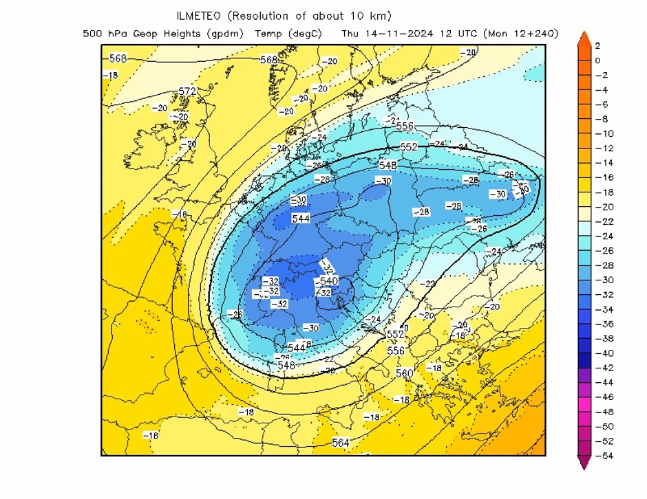 Temperatura vazduha, 14. novembar