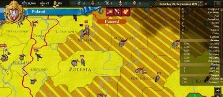 Screen z gry Europa Universalis III.