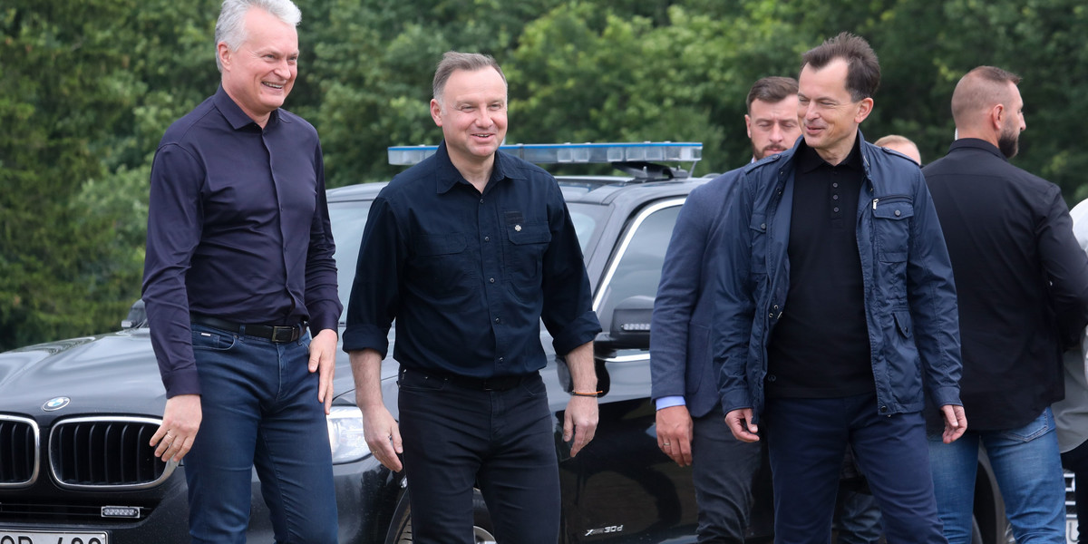 Prezydenci Polski i Litwy spotkali się w czwartek 7 lipca przy granicy obu krajów.