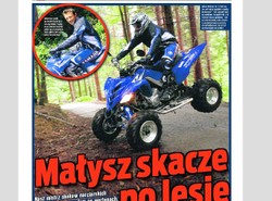 Adam Małysz skacze na... quadzie