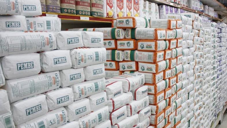 Unga packets on display in a supermarket