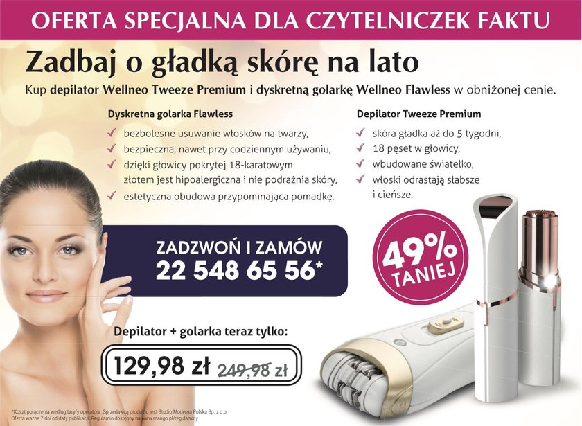 Oferta specjalna dla czytelniczek Faktu: Zadbaj o gładką skórę na lato