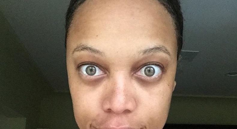 Tyra Banks shares no makeup look